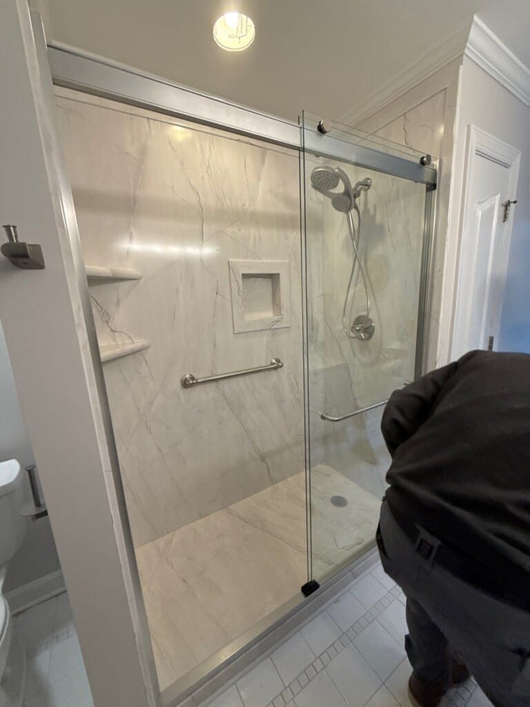 After - Tub To Shower Conversion, Tibbetts Rock Dr, Cary, NC 27513