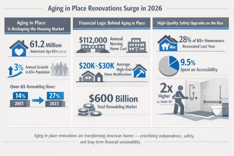 Aging-in-place renovations surge as homeowners invest in safety and accessibility upgrades