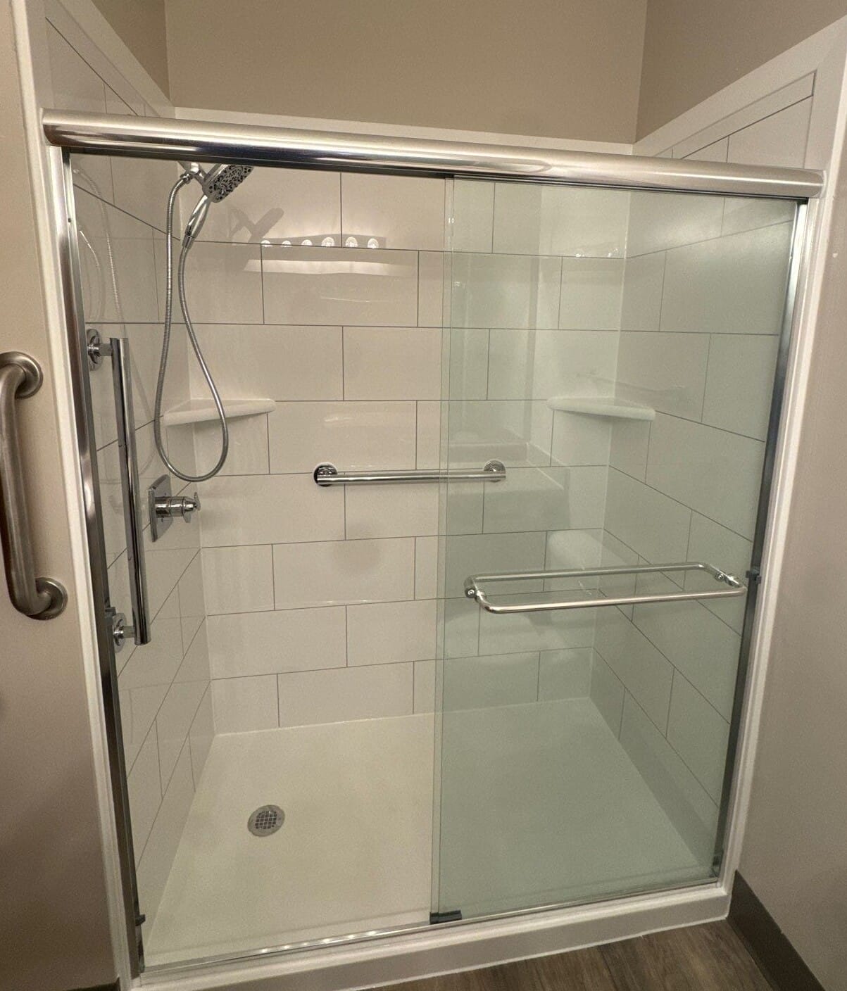Walk-in Shower Install, Frances Plaza, Apt # 2L on 3rd floor, Code, Omaha, NE 68130