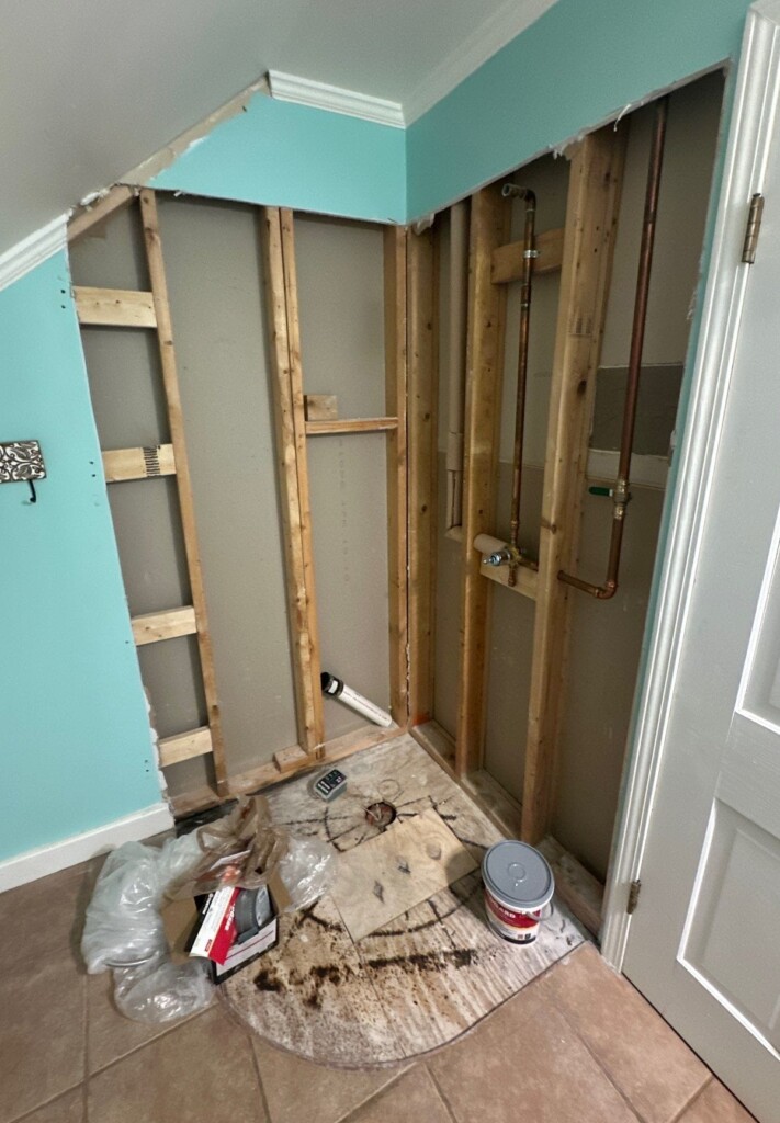Before - Shower Installation, East Cambourne Street, Ferndale, MI 48220