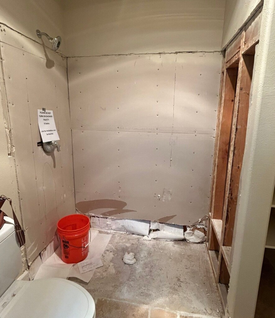 Before - Shower Installation, S Virginia Ave #C, Portland, OR 97219