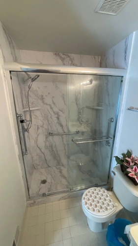 Finished walk-in shower